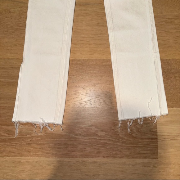 GRLFRND Harlow High-Rise Bootcut Slit Jeans Ivory Silver Strand 26 - Picture 15 of 16